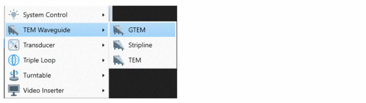 R&S ELEKTRA, use of Open TEM cell for Radiated Emission - screen 1