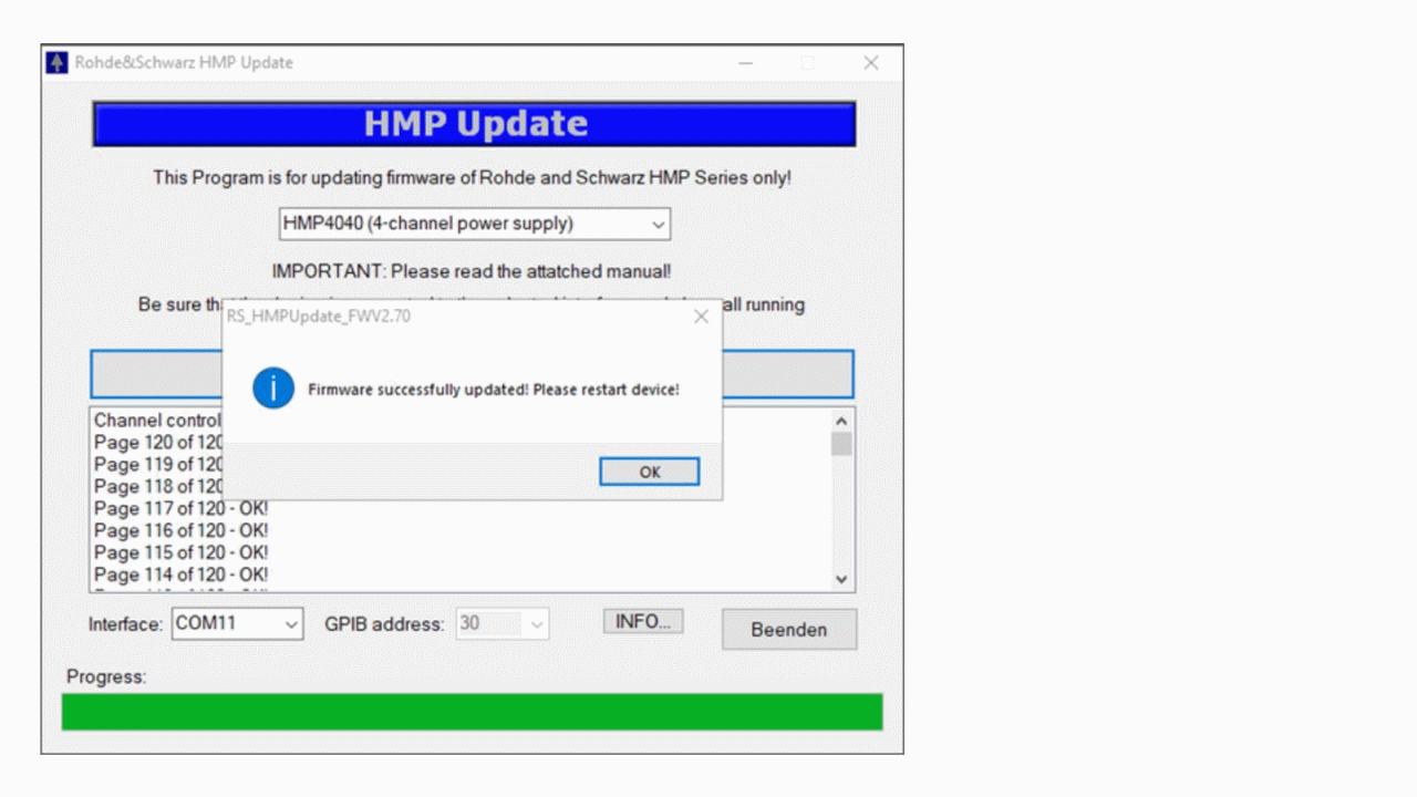 HMP Series Firmware update does not work using USB port - img6