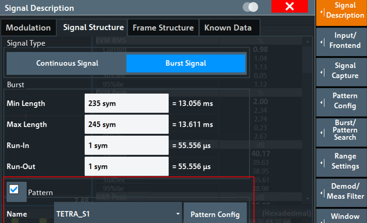 Descripción de la seña (Signal description)l