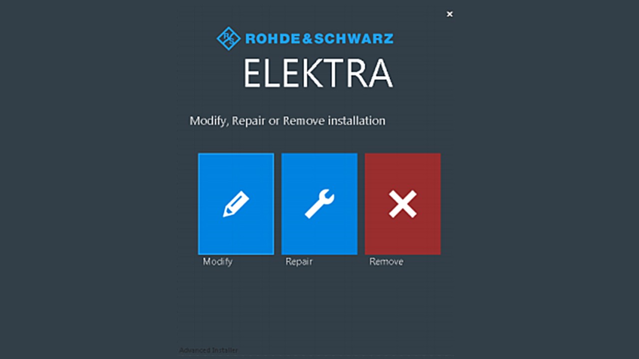 ELEKTRA Wizard - modify repair remove