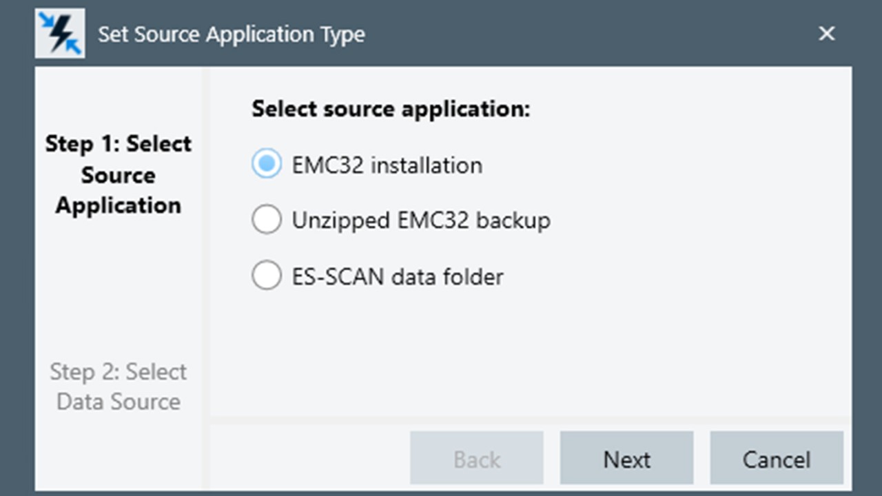 EMC32 select application