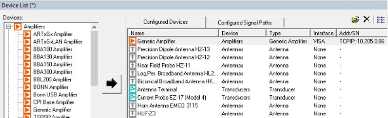 Amplificador genérico EMC32, diferentes formas de enviar comandos SCPI ...
