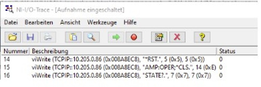 Amplificador genérico EMC32, diferentes formas de enviar comandos SCPI ...
