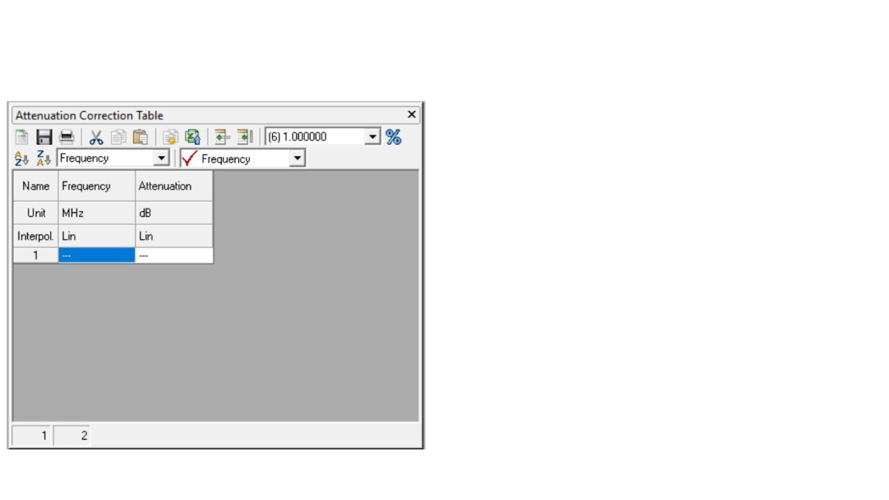 EMC32: Add attenuation table to Signal Path - screen 2