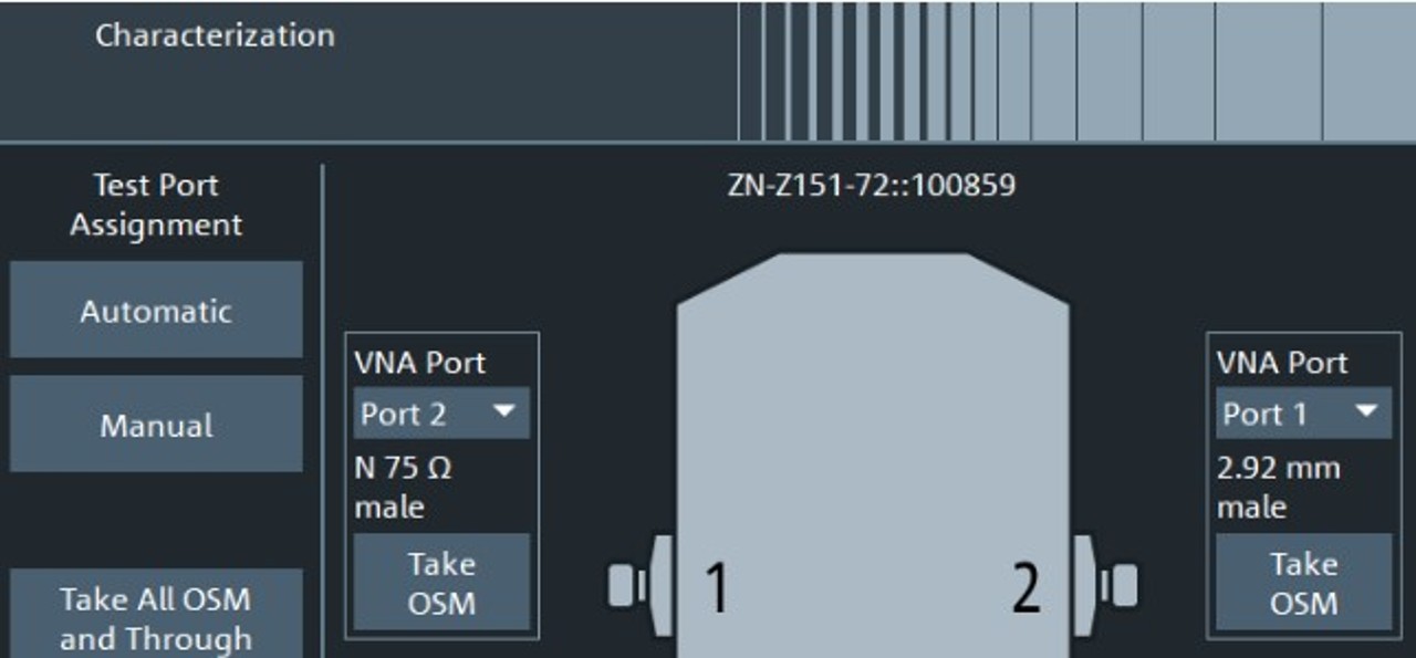 ZNB/ZND: se muestra un tipo de conector incorrecto en la caracterización de la unidad de calibración 