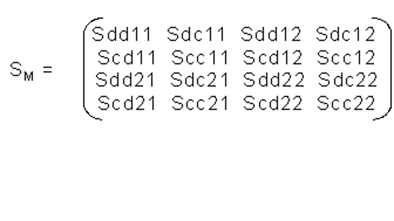 Calculate the mixed-mode S-parameter from an S4P file